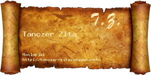 Tanczer Zita névjegykártya